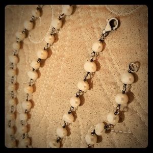 Silpada Sterling Silver and Pearl Long Necklace